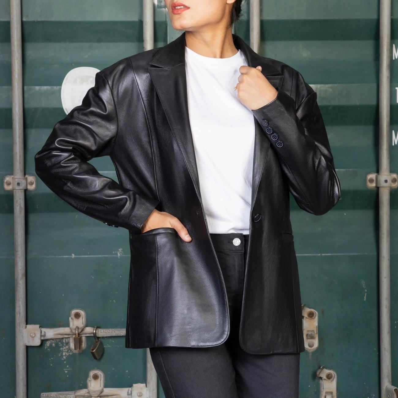 Women's Handmade Leather Blazer – Tailor Leather