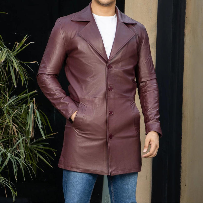 Men's Handmade Leather Black Trench Coat – Tailor Leather