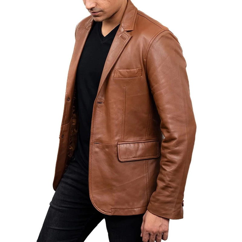 Men's Handmade Lambskin Leather Blazer – Tailor Leather