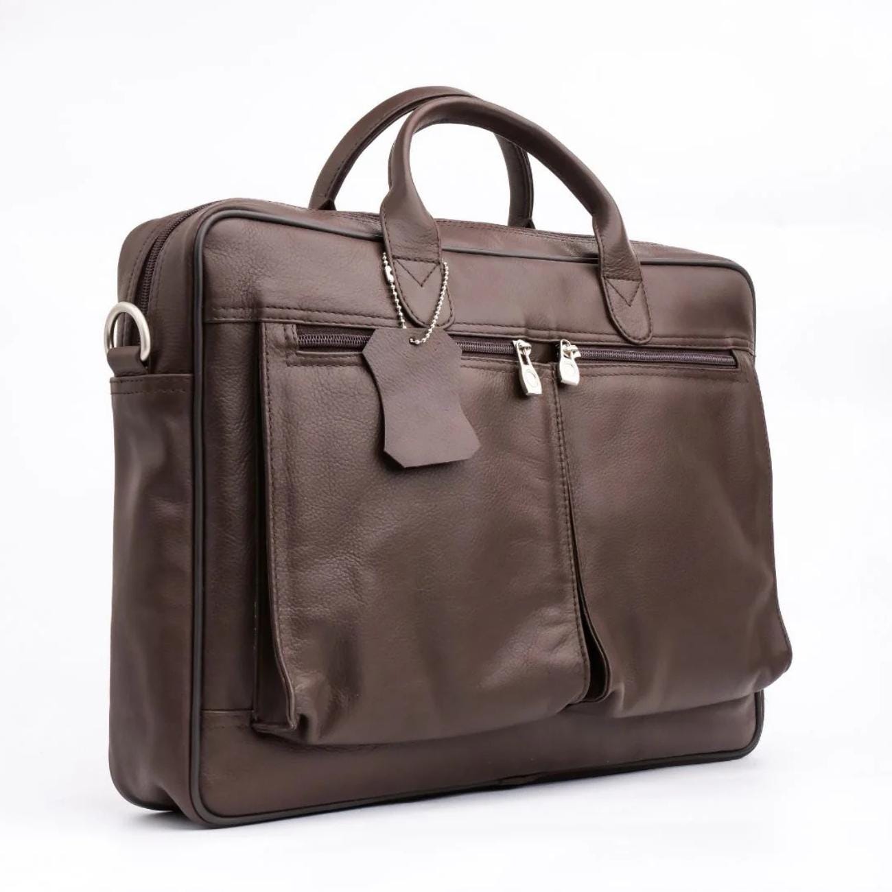 Full-Grain Leather Laptop Briefcase – 15.5" Messenger Bag – Tailor Leather