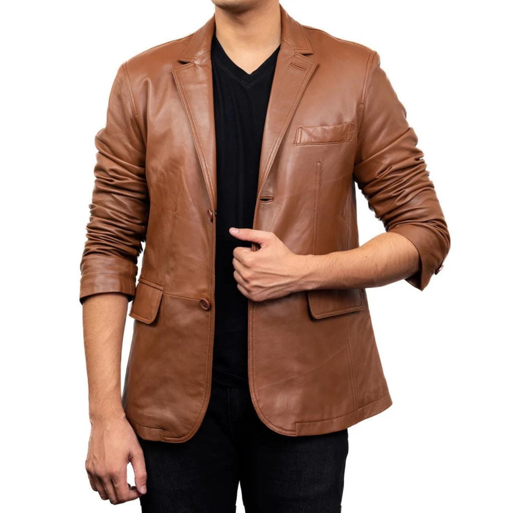 Men's Handmade Lambskin Leather Blazer – Tailor Leather