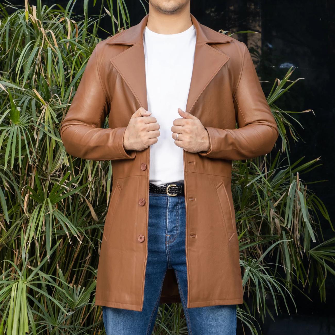 Men's Handmade Leather Black Trench Coat – Tailor Leather