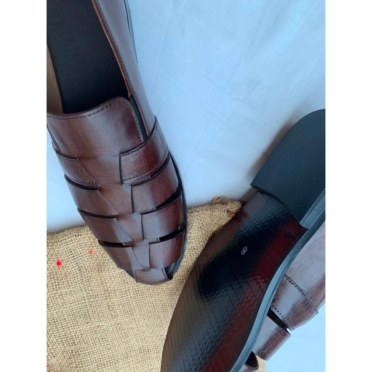 Men's Handmade Brown Genuine Leather Fisherman Sandals – Tailor Leather
