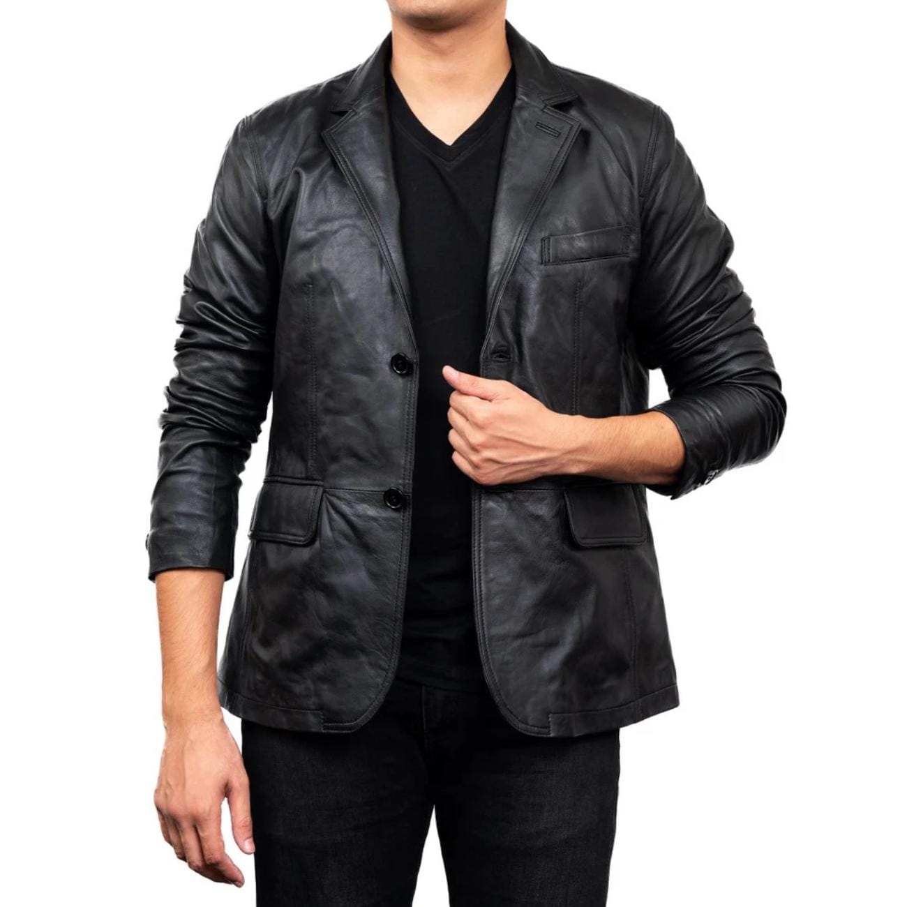 Men's Handmade Lambskin Leather Blazer – Tailor Leather