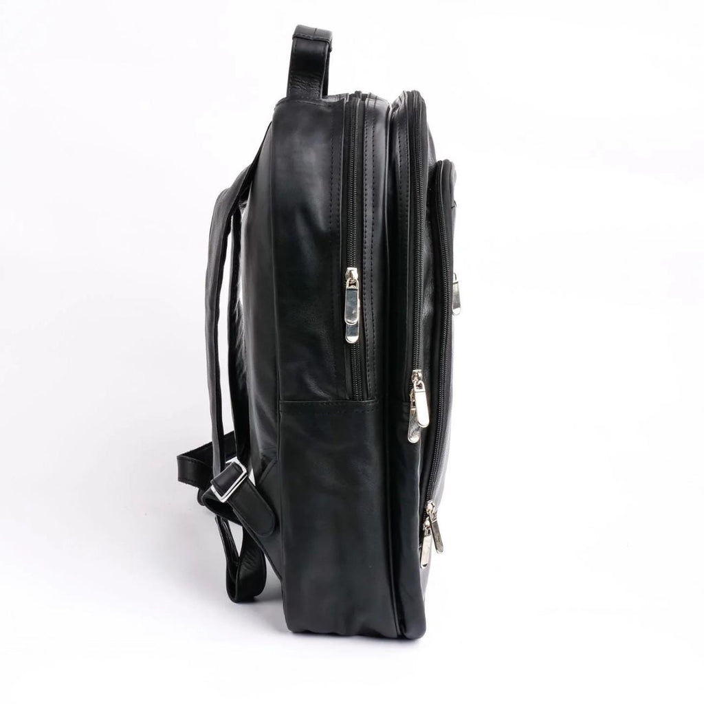 Handmade Black Leather 17" Laptop Backpack – Tailor Leather