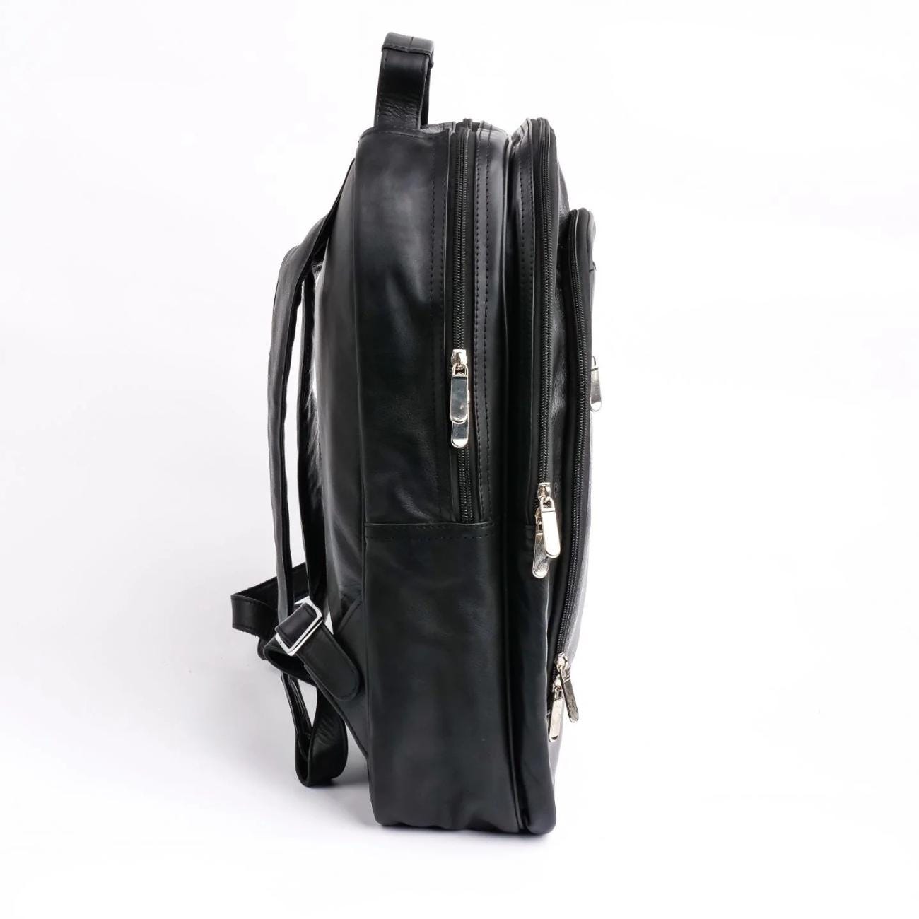 Handmade Black Leather 17" Laptop Backpack – Tailor Leather