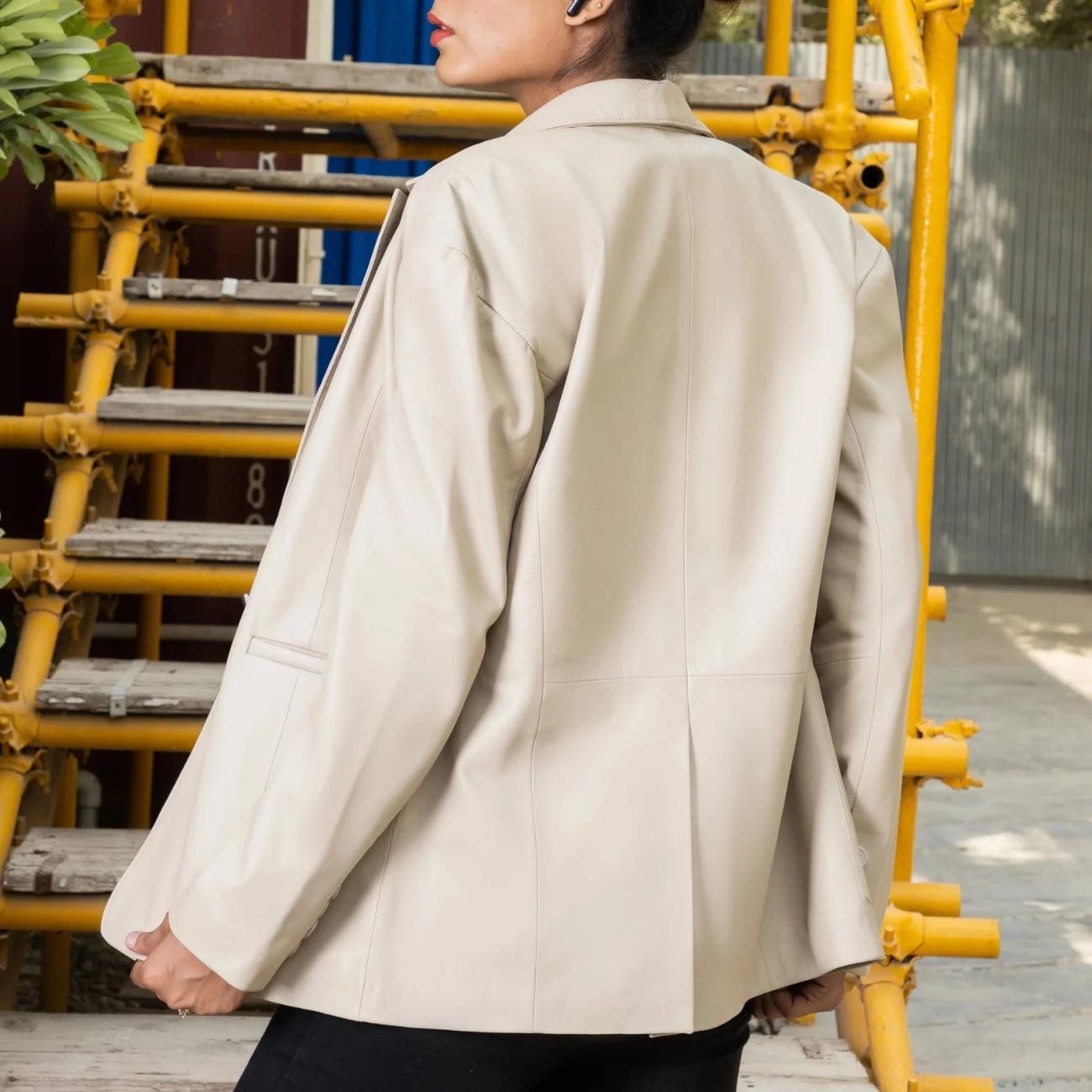 Women's Handmade Leather Blazer – Tailor Leather