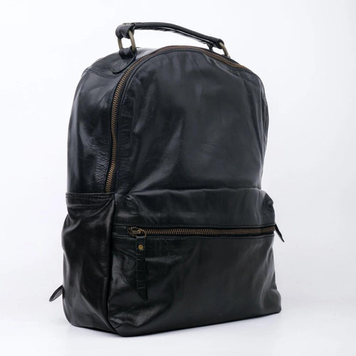 Handmade Black Leather 13" Laptop Backpack – Tailor Leather