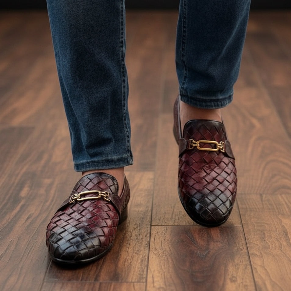 Men's Handmade Handwoven Leather Loafers – Tailor Leather