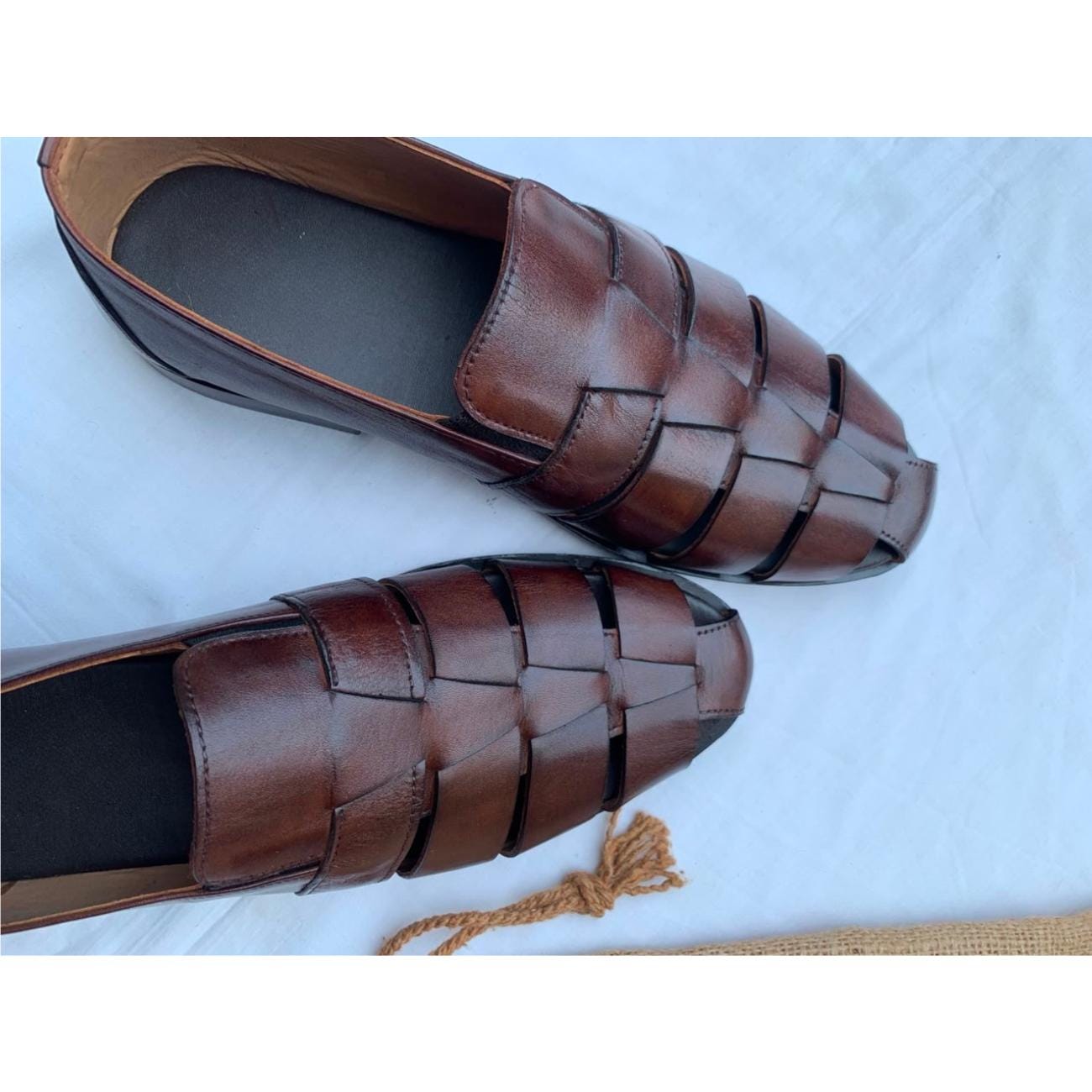 Men's Handmade Brown Genuine Leather Fisherman Sandals – Tailor Leather