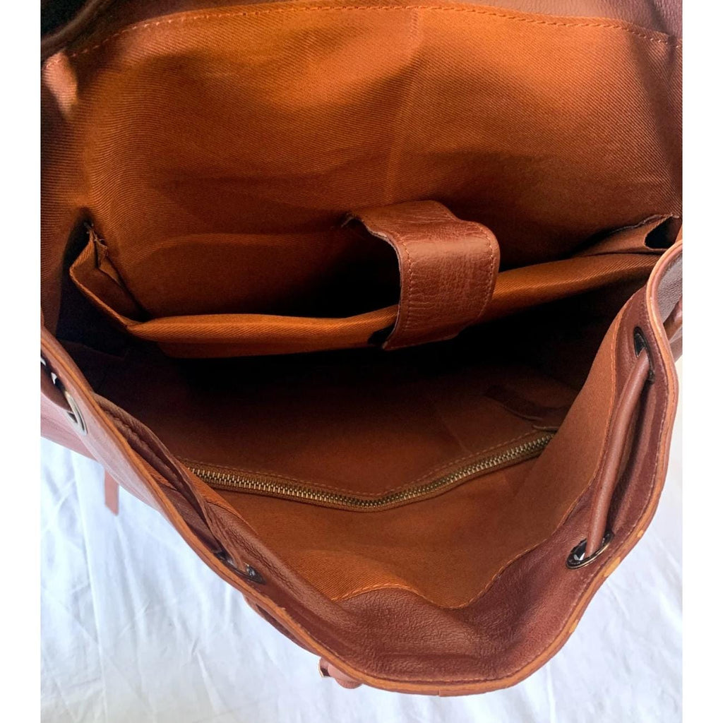 Handmade Tan Brown Leather Laptop Backpack – Tailor Leather