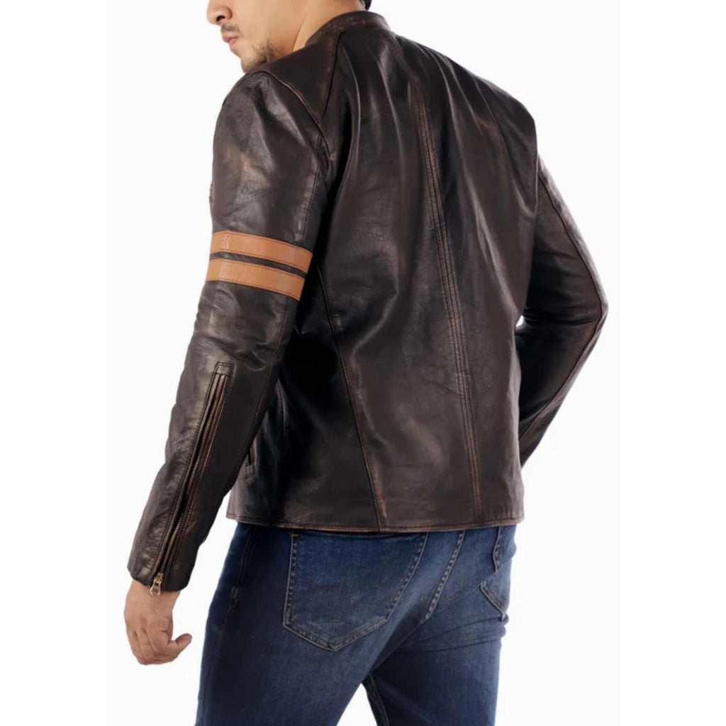 Men's Handmade Lambskin Leather Biker Jacket – Tailor Leather