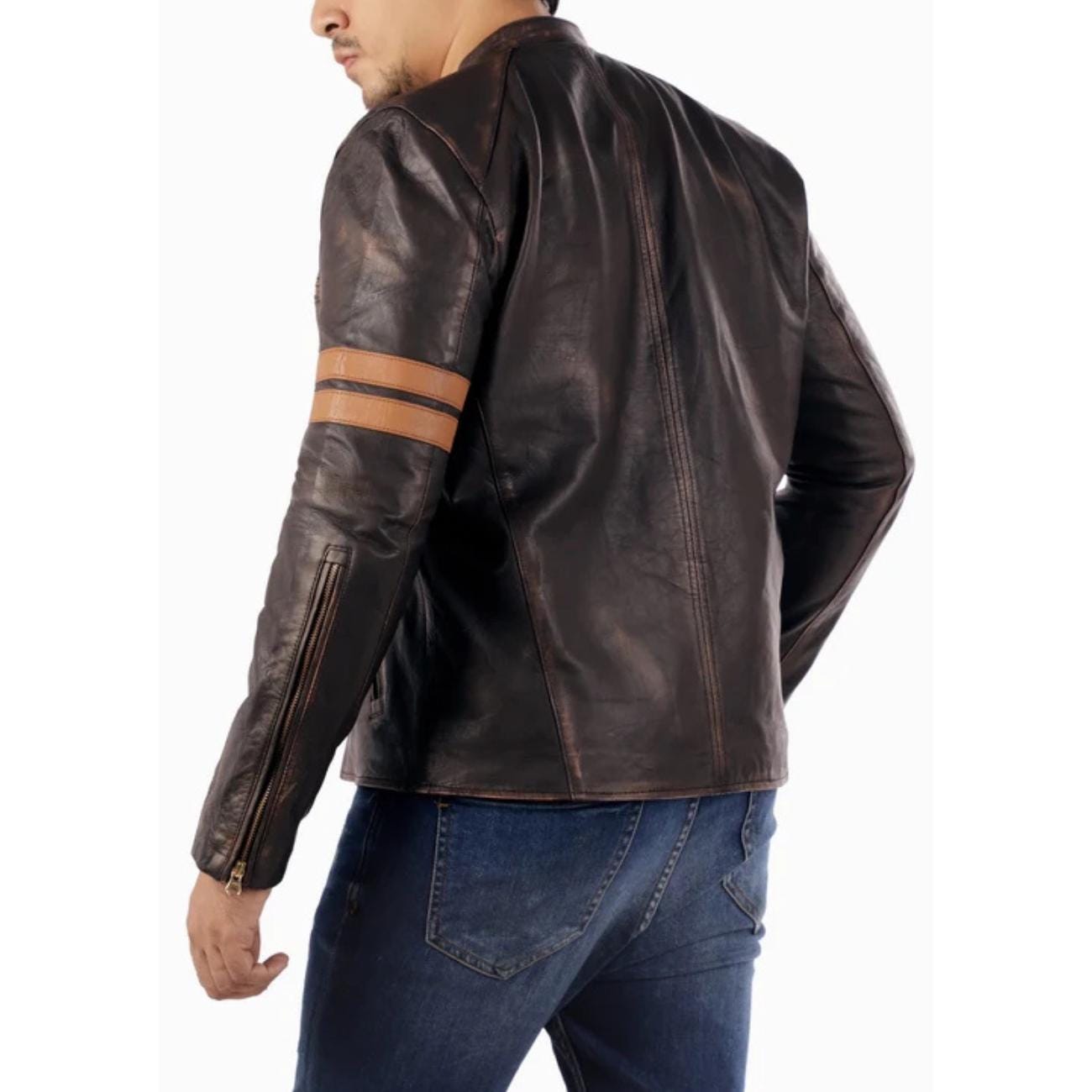 Men's Handmade Lambskin Leather Biker Jacket – Tailor Leather