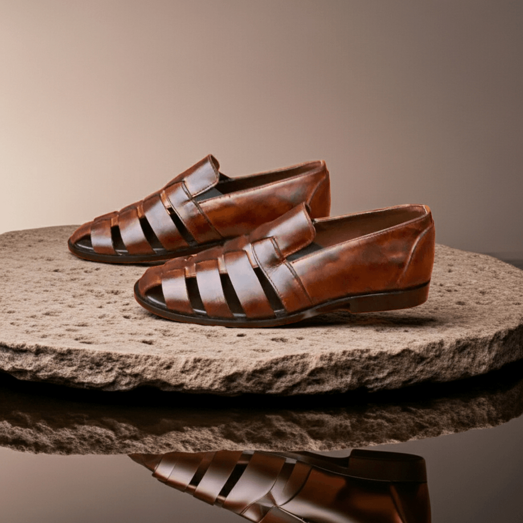 Men's Handmade Brown Genuine Leather Fisherman Sandals – Tailor Leather