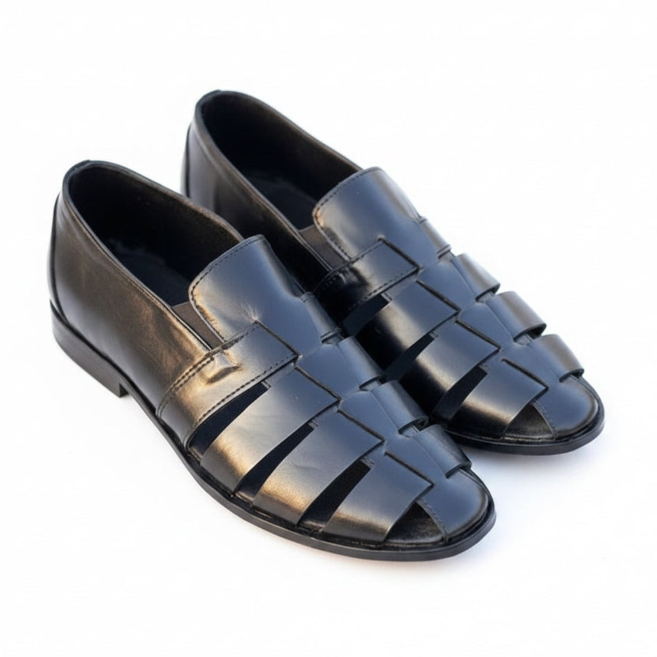 Men’s handmade leather fisherman sandals by TAILOR LEATHER, featuring adjustable straps and durable leather construction.