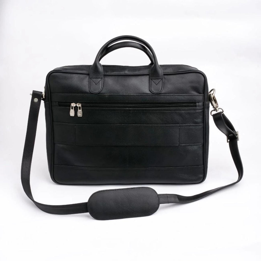 Full-Grain Leather Laptop Briefcase – 15.5" Messenger Bag – Tailor Leather