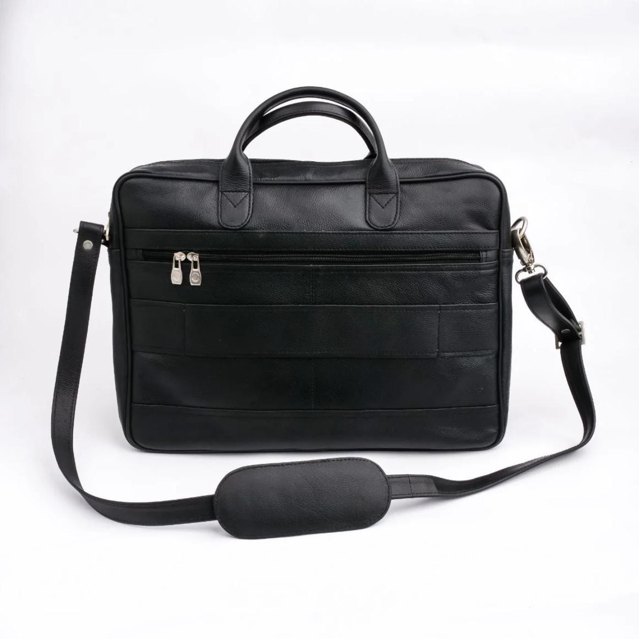 Full-Grain Leather Laptop Briefcase – 15.5" Messenger Bag – Tailor Leather