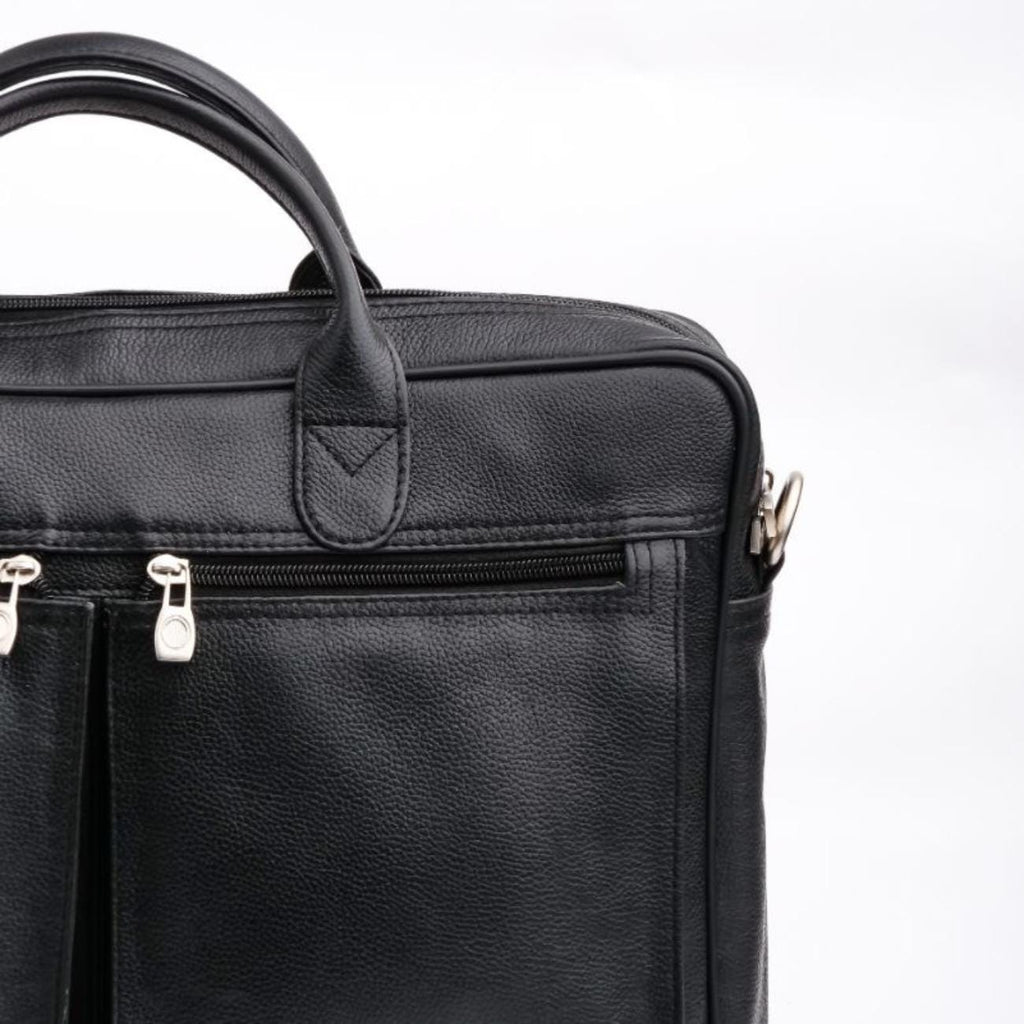 Full-Grain Leather Laptop Briefcase – 15.5" Messenger Bag – Tailor Leather