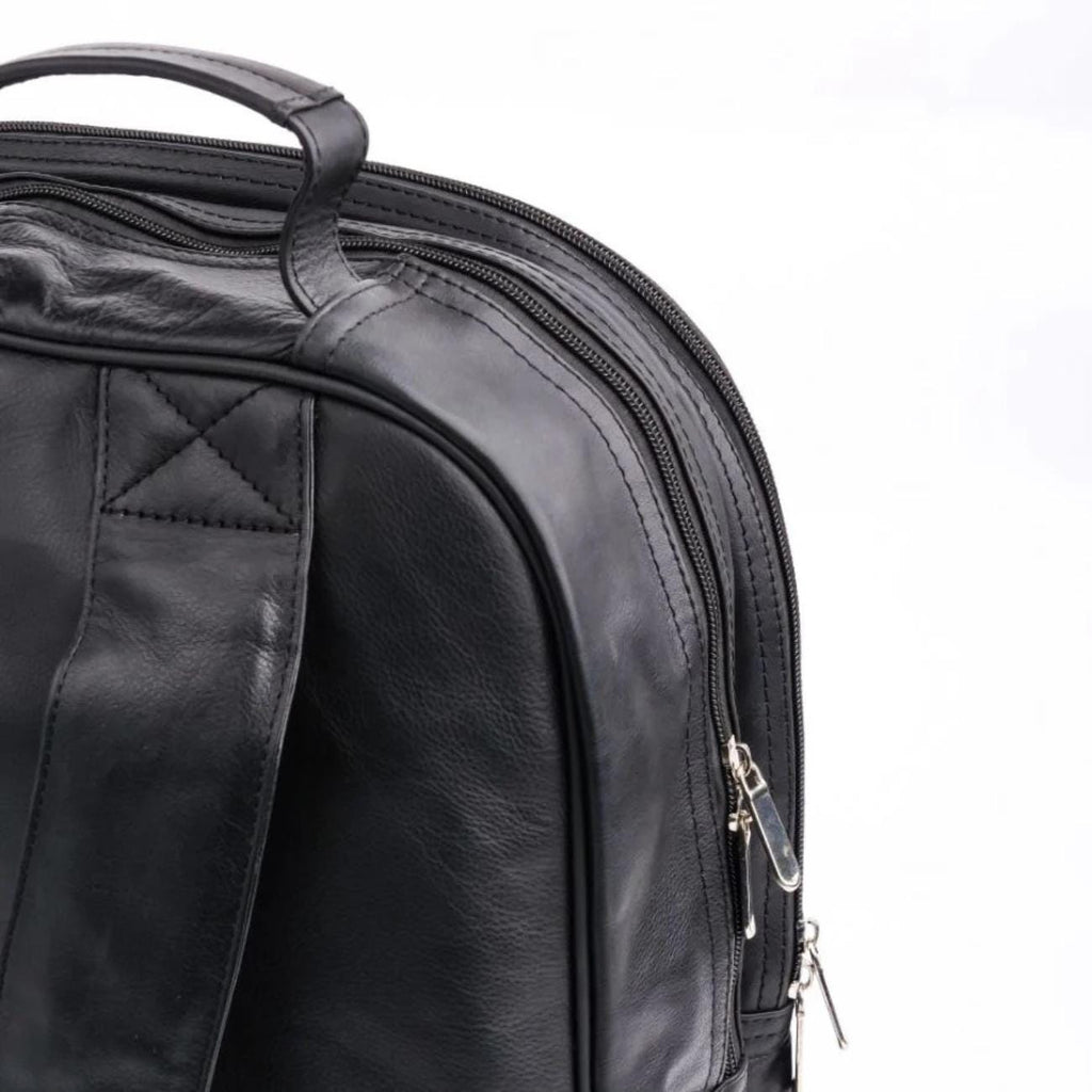 Handmade Black Leather 17" Laptop Backpack – Tailor Leather