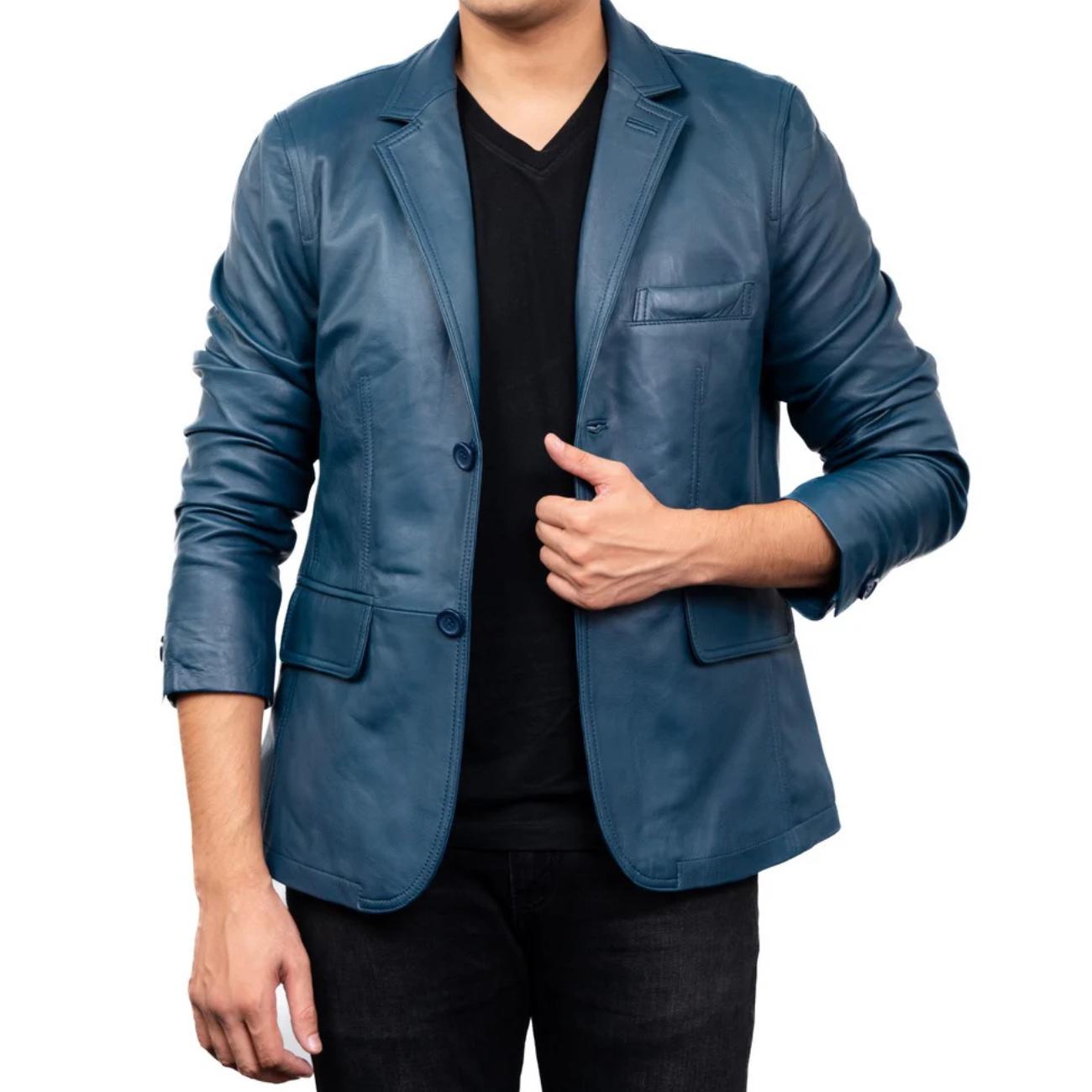 Men's Handmade Lambskin Leather Blazer – Tailor Leather