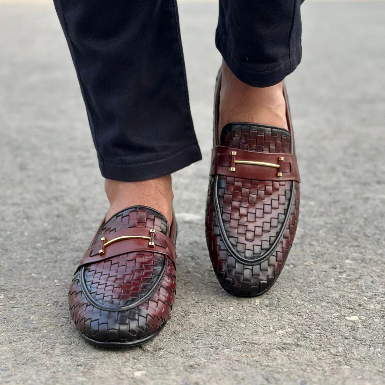 Men's Handmade Handwoven Leather Loafers – Tailor Leather