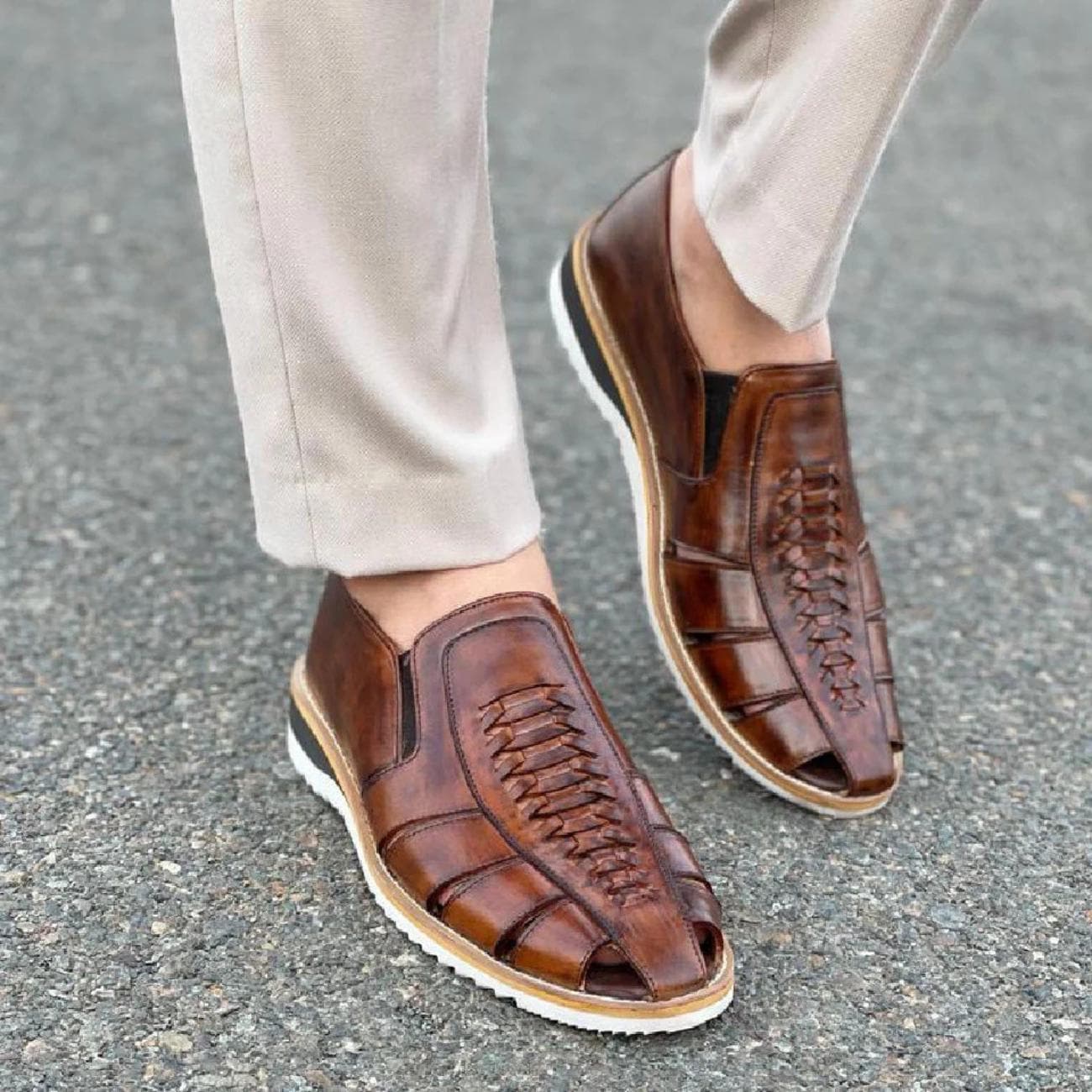 Handmade Leather Huarache Fisherman Sandals – Tailor Leather