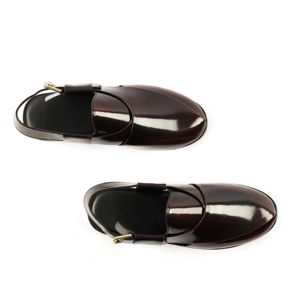 Men's Handmade Black Genuine Leather Peshawari Chappal – Tailor Leather
