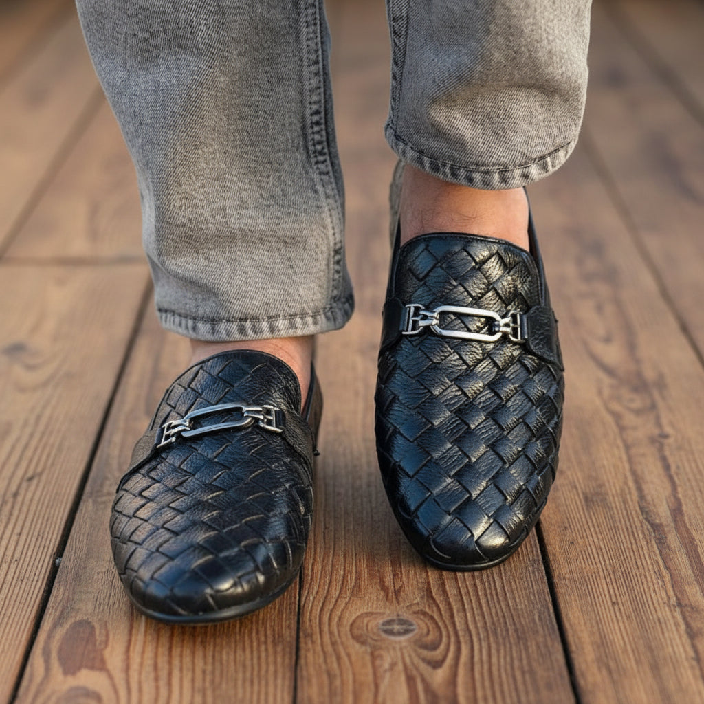 Men's Handmade Handwoven Leather Loafers – Tailor Leather