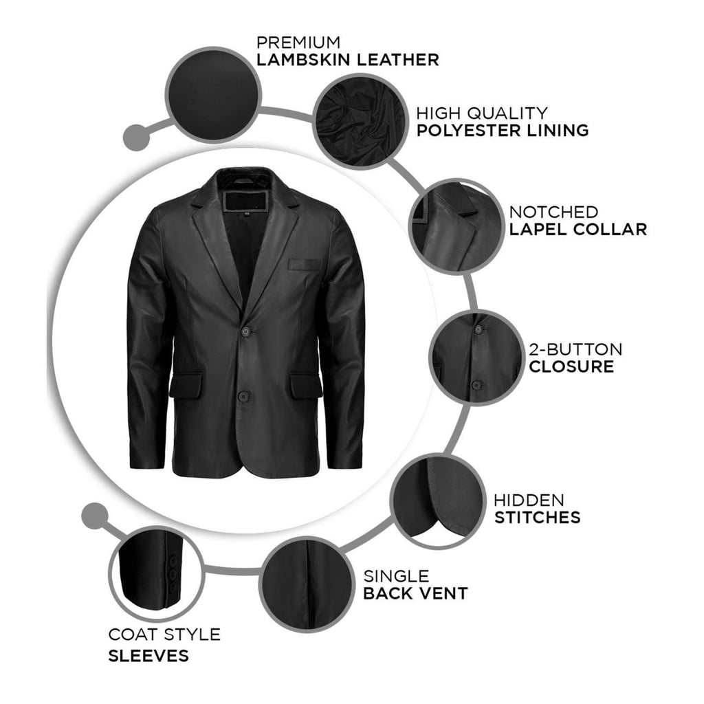 Men's Handmade Lambskin Leather Blazer – Tailor Leather