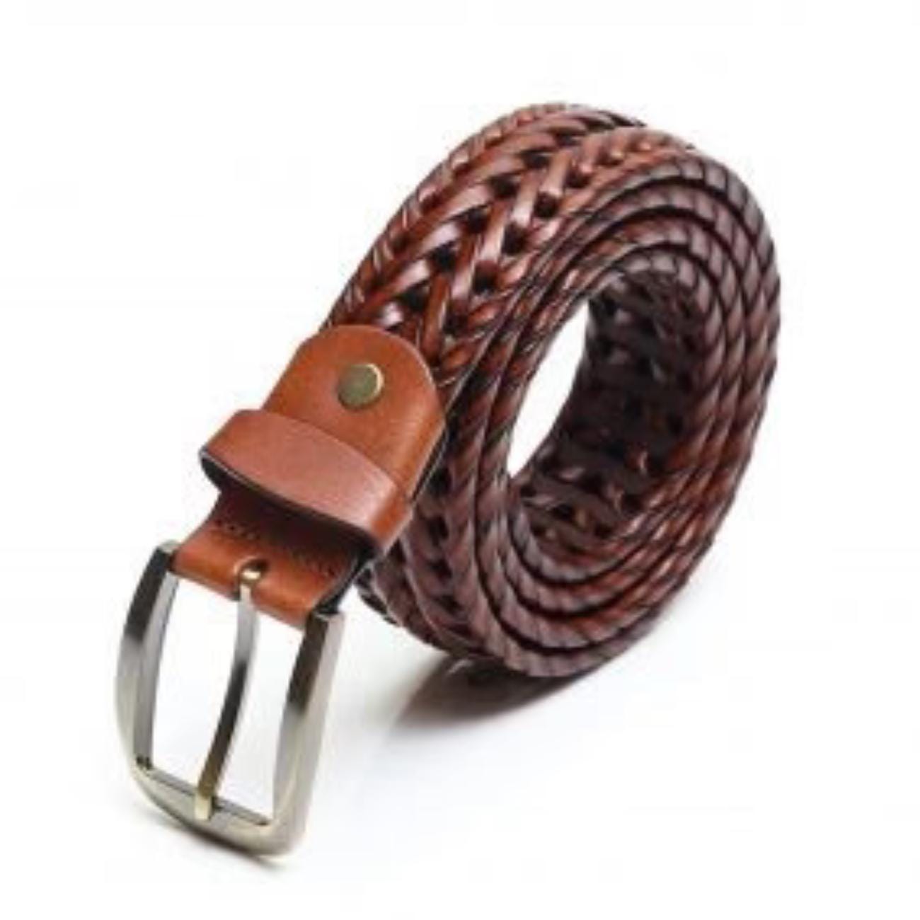 Handmade Braided Leather Belt Set – Black & Brown – Tailor Leather