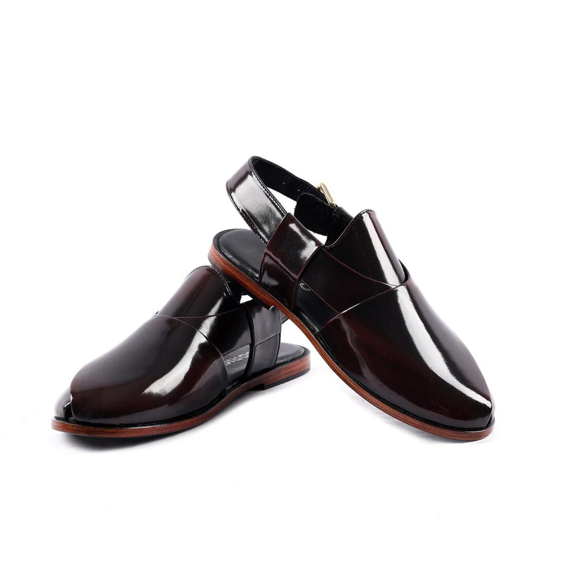 Men's Handmade Black Genuine Leather Peshawari Chappal – Tailor Leather