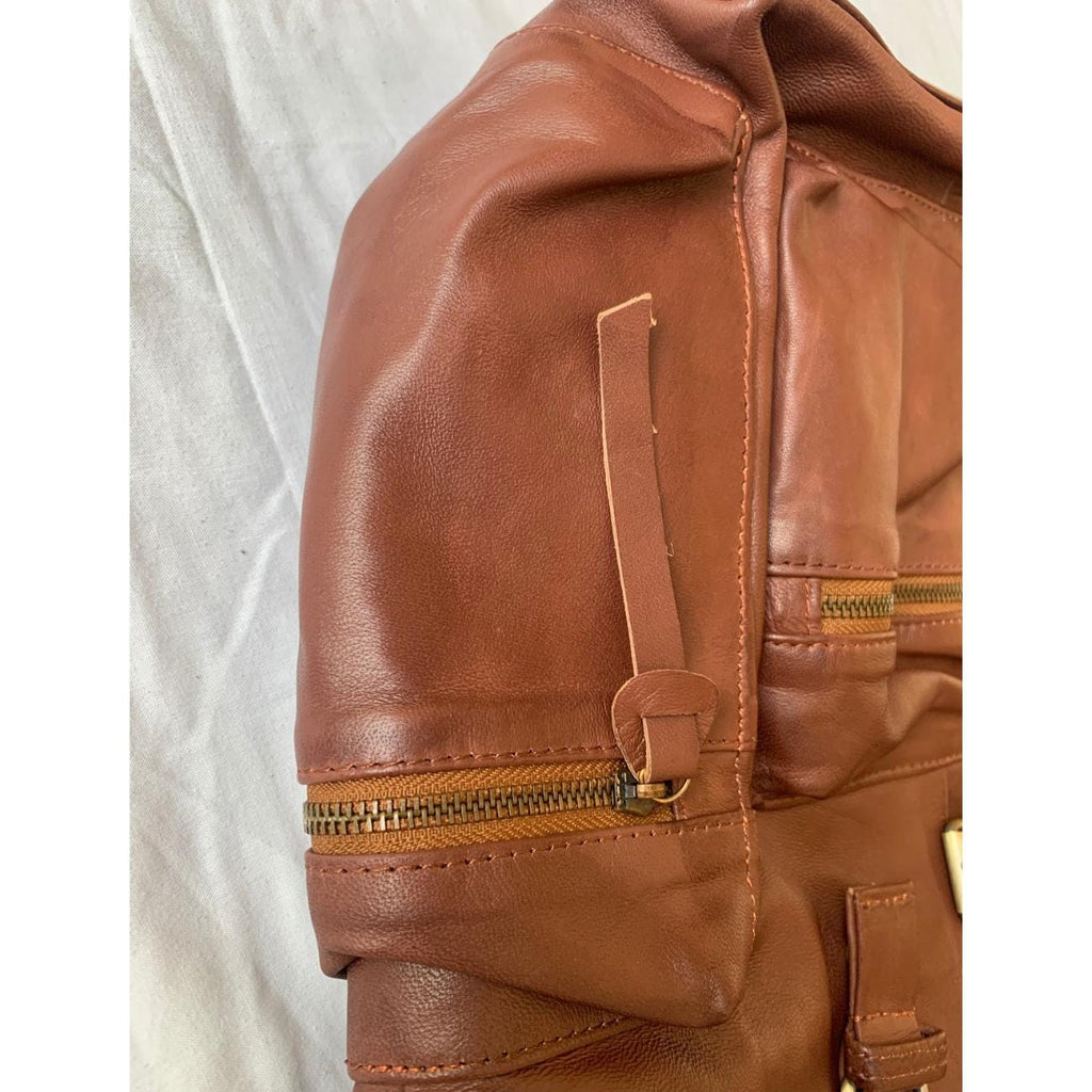 Handmade Tan Brown Leather Laptop Backpack – Tailor Leather