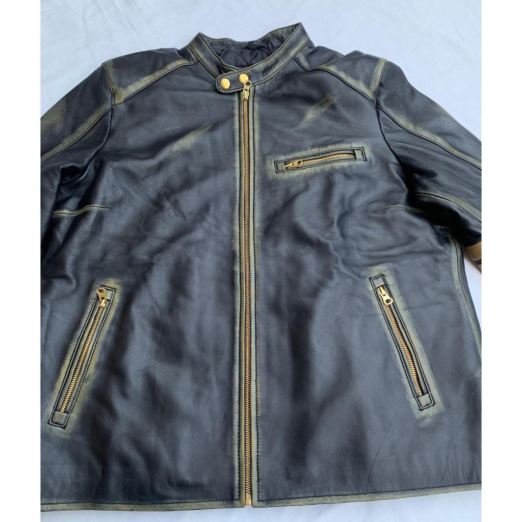 Men's Handmade Lambskin Leather Biker Jacket – Tailor Leather