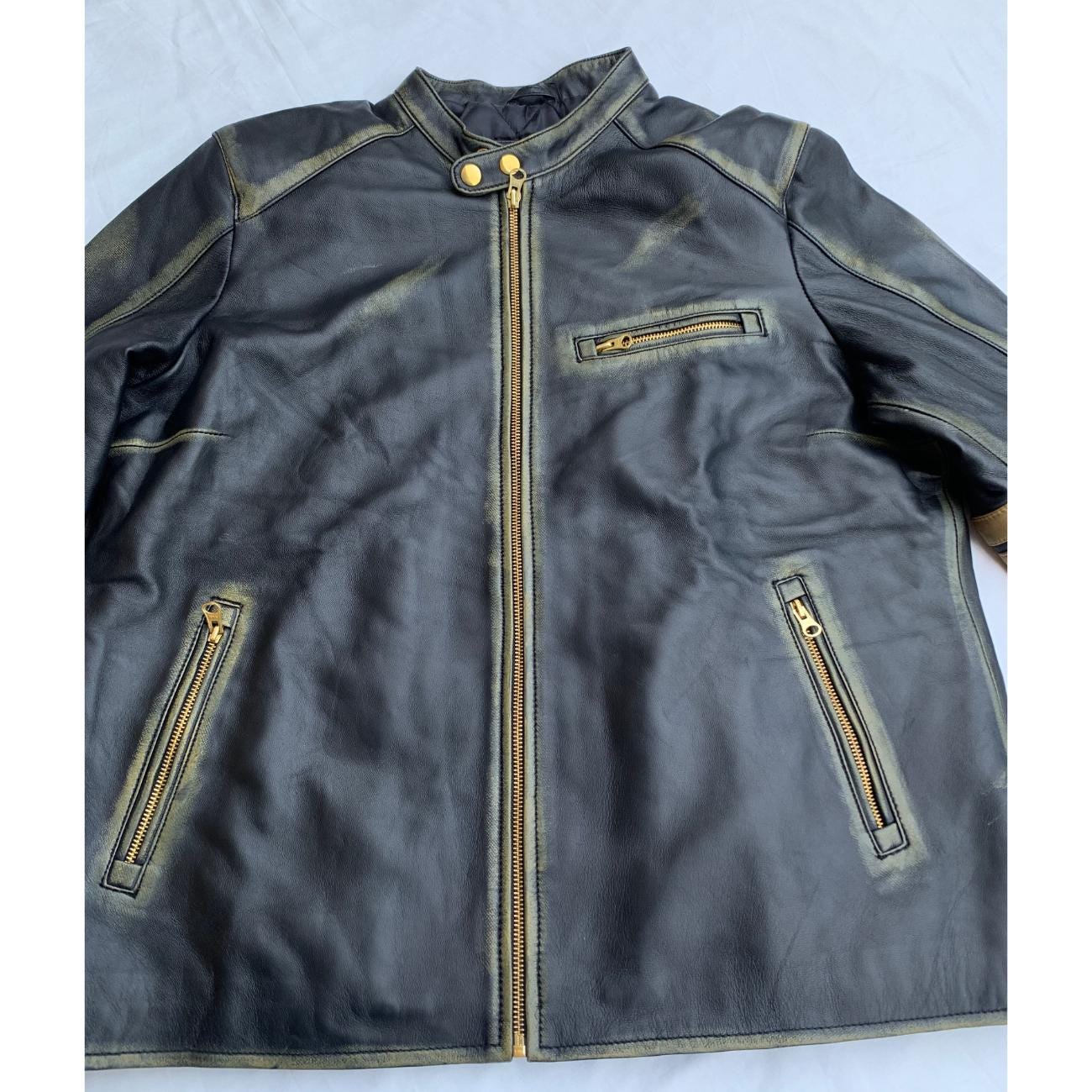 Men's Handmade Lambskin Leather Biker Jacket – Tailor Leather